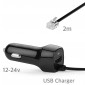 Stromkabel für NAVTY P1 mit USB Charger - zum Anschluss an Zigarettenanzünder im Auto
