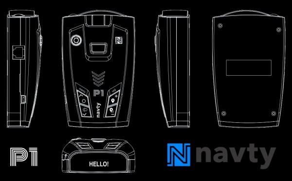 NAVTY P1 – Basic Edition - Technische Zeichung